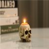 Halloween Ornament 2022,Skull Candle Holder Home Decoration Antique Tears Ornaments Columnar Candle Base Tea Wax Holder