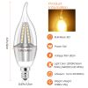 4pcs 5W E12 Candelabra Bulbs 600 LM 50W Equivalent Candle Flame Tip Light Bulb 3000K Warm White Non-Dimmable Lamp