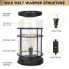 Electric Wax Melt Warmer Vintage Light Bulb Fragrance Candle Warmer for Rustic Office Home with Replacement Bulb