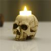 Halloween Ornament 2022,Skull Candle Holder Home Decoration Antique Tears Ornaments Columnar Candle Base Tea Wax Holder