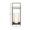 DecMode Black Metal Decorative Candle Lantern