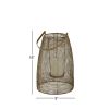 DecMode Gold Metal Decorative Candle Lantern with Handle