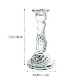 Glass Candle Holder Candlestick Wedding Centerpiece Candle Holders Romantic Wedding Centerpieces For Tables Wedding Home Decor (Color: 16x8cm)