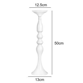 Gold/ Silver/White Metal Candle Holders Flower Vase Candlestick Centerpieces Road Lead Wedding Party Home Table Event Decoration (Color: large white)