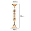 Gold/ Silver/White Metal Candle Holders Flower Vase Candlestick Centerpieces Road Lead Wedding Party Home Table Event Decoration