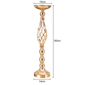 Gold/ Silver Flowers Vases Candle Rack Stand Holders Wedding Decor Road Lead Floral Bouquet Party Props Table Centerpiece Pillar (Color: Gold Large)