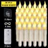 6/12/30pcs Floating LED Candles Remote Control Flameless Taper Candle Halloween Decor Party Birthday Wedding Christmas Supplies