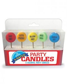 X-Rated Party Candles 5 Colorful Candles (SKU: TCN-6556-936)