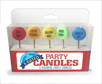 X-Rated Party Candles 5 Colorful Candles (SKU: LITCP936)