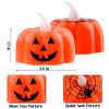 12/24pcs Halloween Pumpkin Candle Light Pumpkin Lantern Lamp Ornaments Ghost Festival Props Halloween Party Supplies Home Decor