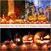 12/24pcs Halloween Pumpkin Candle Light Pumpkin Lantern Lamp Ornaments Ghost Festival Props Halloween Party Supplies Home Decor